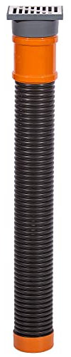 SPEEDPLANT Sickerschacht Ø 110 mm Länge- 1m, Abflussgitter- 15 x 15 cm in 3 Farben schwarz, grau, inox Drainage Abfluß Regenwasser Gully Schacht