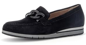 Gabor Femme Chaussures Basses, Dame Mocassin,Chaussons,Semelle intérieure Amovible,Chaussures d'affaires,Loafer,Noir (Schwarz) / 47,39 EU / 6 UK