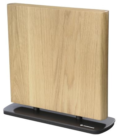 Zassenhaus LOFT Bloc à couteaux magnétique, pour 10 couteaux, porte-couteaux en bois magnétique, utilisable des deux côtés, pour couteaux à viande, hachoir et autres, 28 × 9 × 26,5 cm, bois de