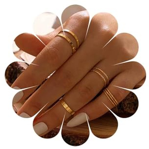 Inateannal Anneaux Empilables Boho Anneaux De Doigt Midi Or Anneaux Empilables Ensemble Anneau De Doigt Joint Anneau De Doigt Vintage Anneaux Midi Pour Les Femmes Et Les Filles