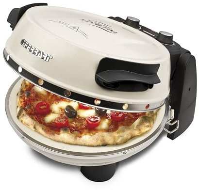 G3Ferrari Napoletana Icy Cream G1003217 Horno eléctrico para pizza hasta 400 grados con piedra para pizza, incluye 2 piedras, pizza, llanos y mucho más, en 3 minutos, también para mesa y jardín