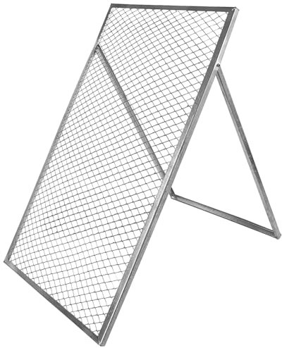 V2Aox Durchwurfsieb Durchwurfgitter, Silber Gitter Sieb für Erde für Kompost Gartensieb Erdsieb Kompostsieb Metall Kompostgitter 60 x 100 cm