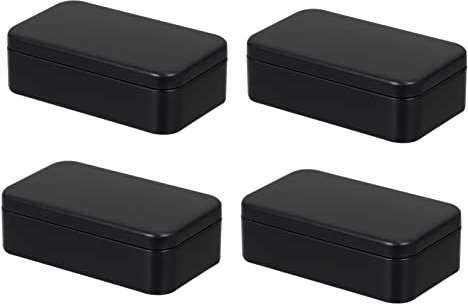 Cabilock 4pcs Mini Iron Tea Box Tea-Leaf Box Storage for Tea Storage in Kitchen