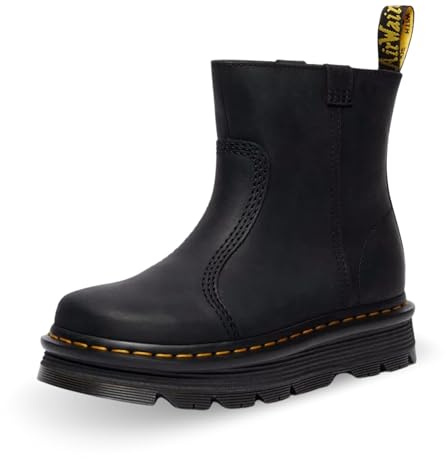 Dr. Martens Zebzag Rigger Black WyomingPlatform Uomo, Nero, 36 EU