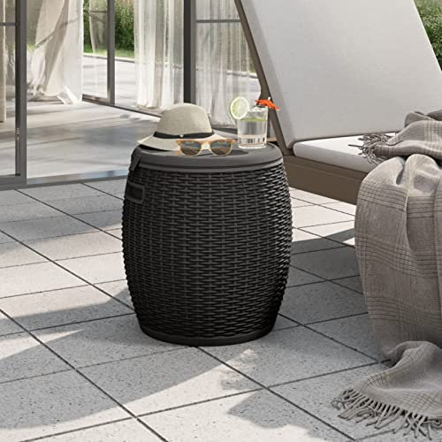 Gecheer Scatola di immagazzinaggio da giardino 4 in 1, in polipropilene, per esterni, organizer per attrezzi da giardino, cassapanca per balcone, piscina e terrazza