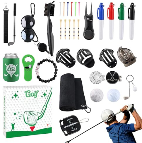 Calendario de cuenta regresiva de Navidad, accesorios de golf de 24 días, cuenta regresiva de Navidad, deportes de golf, Adviento, para principiantes, marido, padre, hijo, novio, pareja, familia