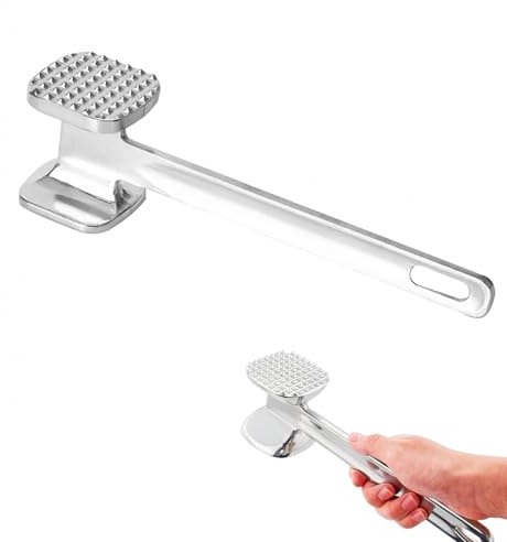 Meat Tenderizer Mallet, Small Dual-Sided Meat Hammer Tenderiser, Heavy Duty Manual Hammer Mallet Tool, Versatile Meat-Mallet Tenderizer for Beef, Chicken, Conch, Veal, Sunday Roasts