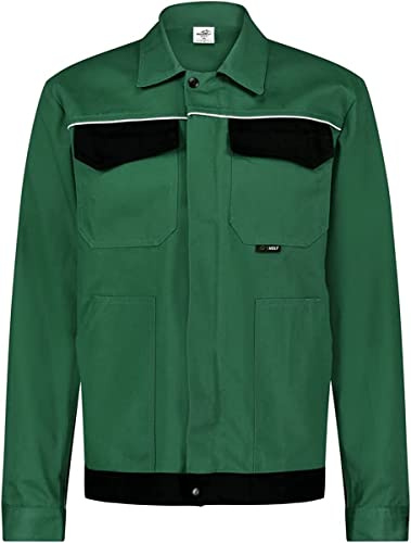BWOLF ARES 100% Baumwolle Arbeitsjacke Männer Arbeitsjacke Herren Arbeitsjacke Bundjacke (Grün/Schwarz, L)