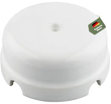 Local Graphics Boîte de dérivation en porcelaine blanche rétro Ø 75 mm PAR-100-W