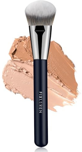 Fixleren Fond De Teint Fluide，Professionnel Kabuki Pinceaux pour le visage， Pour appliquer & estomper tous types de maquillage fluide.