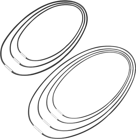 7 stycken vaxrep läderband med lås, 1,5/3 mm bred läderkedja män, hållbart läderhalsband kvinnor 40–80 cm längd, mångsidigt flätat konstläder läderkedja för armband halsband smycken