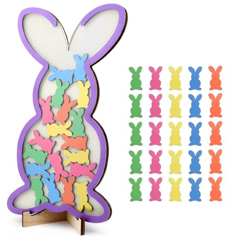 DOKRIN Tableaux de récompense,Pot de récompense en bois en forme de lapin, pot de récompense d'apprentissage pour enfants, cadeau d'anniversaire pour enfants
