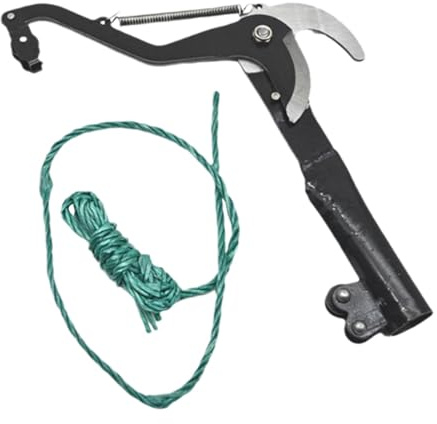 JISADER Podadora de Altura con Cuerda Y Doble Polea, Herramienta Multiusos para Jardinería, Hogar Y Huerto, Negro