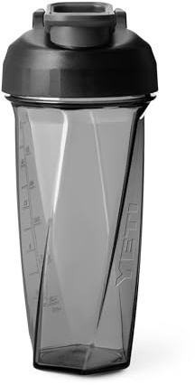 YETI Yonder Helimix Vortex Blender Shaker Bottle Holds up to 27oz | No Blending Ball or Whisk | USA Made | Portable Pre Workout Whey Protein Drink Shaker Cup | Dishwasher Safe, Charcoal
