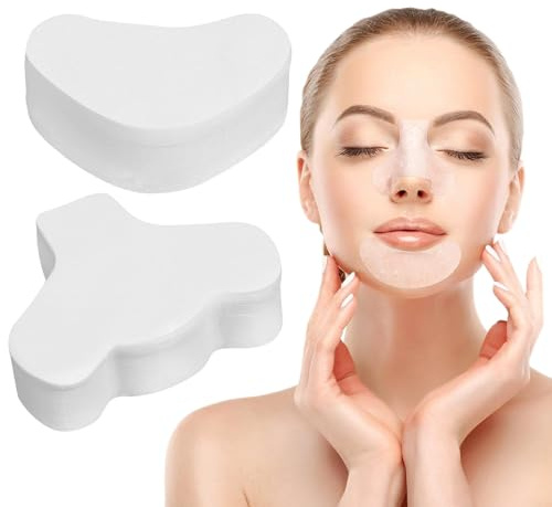 PHENOFICE Tiras Nasales para Puntos Negros 200 Piezas, Almohadillas de Algodón para Limpieza Facial, Parches para Zona T y Barbilla, Desechables, Suaves y Adaptables para Cuidado Diario