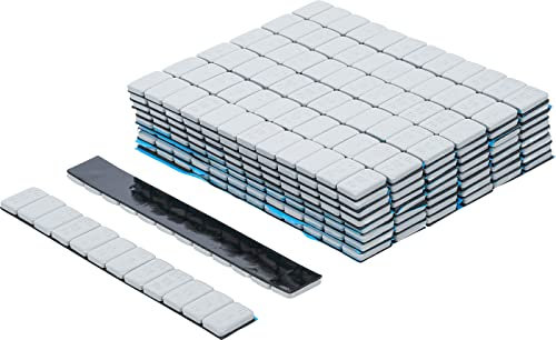 BGS 8426 | Auswuchtklebegewichte | 50-tlg. | 12 x 5 g | Klebe-, Auswucht-, Stahl-Gewichte | Kleberiegel | 60 g | Abrisskante