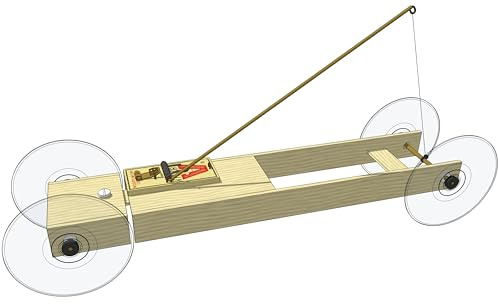Basic II Mousetrap Car Kit: by Doc Fizzix Engineered for Maximum Distance with Adjustable Steering