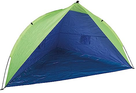 Idena 40273 - Strandmuschel Riva mit UV Schutz 60+, ca. 2,4 x 1,25 x 1,25 m, leicht und kompakt für den Transport, ideal für Strand, Freibad, Garten und im Urlaub