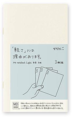 Designphil MIDORI MD Notebook Light B6 slim (Gridded) 3 pcs/pack