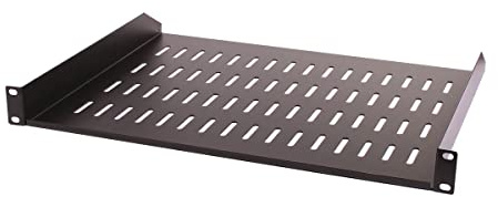 UNIFORMATIC Etagère Plateau Modem 19 pouces 1U pour Coffret Réseau - Profondeur 250 mm - Charge max 10 Kg - Noir