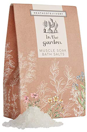 Heathcote & Ivory Bath Salts 200g, Muscle Soak, Refreshing, Relaxing Natural Mineral, Essential Oils, Travel Size, Vegan and Cruelty Friendly, Beauty Gift for Her