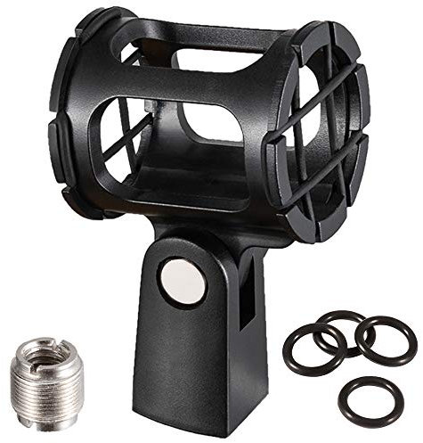 LYRCRO Microphone Shock Mount Holder Clip Mic Anti-Vibration for Condenser Shotgun Mic like Rode NTG-1 NTG-2 NTG-3 NTG-4 NTG-4+ NTG-5 Sennheiser MKE 600