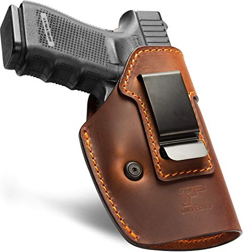 Full Grain Leather IWB Holster Compatible with Glock 17/19/19X/43X, Ruger RXM, Taurus G2C/G3C, Sig P365/P365X/P320/M18/M17, M&P9 Shield Plus,Hellcat & Other Full Size Compact Subcompact Pocket Handgun