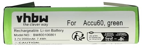 vhbw Akku Ersatz für Gardena Accu60 Li-Ion, Accu 60 Li-Ion, 8801 Lithiumenergy für Werkzeug, Staubsauger (2000 mAh, Li-Ion, 3,6 V)