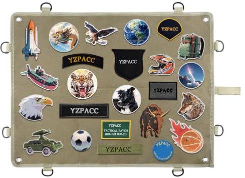 Yzpacc Taktische Morale Patch Display Tafel, Haken & Schlaufen Oberfläche, D-Ringe & Patches Panel, Halterung für Militär Armee