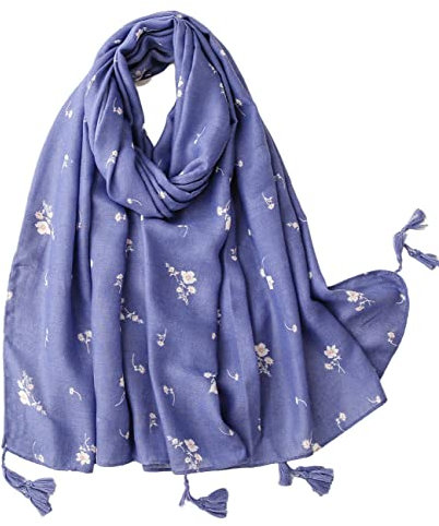FAIRYGATE Halstuch Damen Tuch mit Quasten Schals & Tücher für Damen Weich Leicht Groß Halstuch Langer mit Fransen Schal Stola 8030