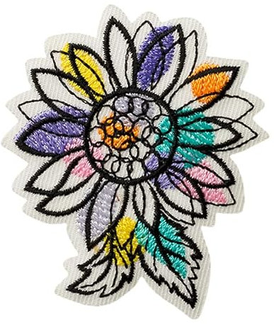 Mono Quick 14130 RECYCL-PATCH Blume bunt Bügelbild, ca. 5,3 x 4,7 cm PET
