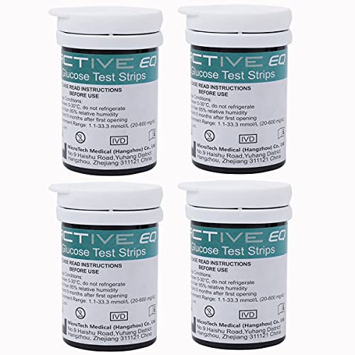 Exactive EQ Glucosa en Sangre Kit Tiras de Prueba 100 Piezas de Monitor de azúcar en Sangre