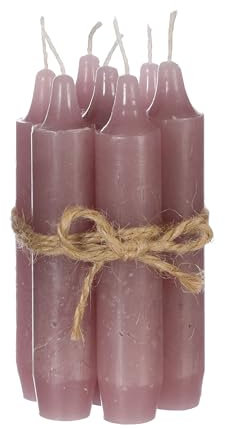 Comforder Kerzen Set (7 Stück), 11cm Stabkerzen Mauve, Tafelkerzen Einfarbig, 4+ Stunden Brenndauer