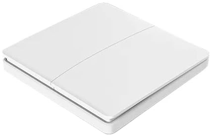 fuchswerk Trådlös strömbrytarsats – ZigBee + RF-radio och väggbrytare ljusströmbrytare med mottagare – 30 m räckvidd trådlös Kinetic batterifri | 2 brytare