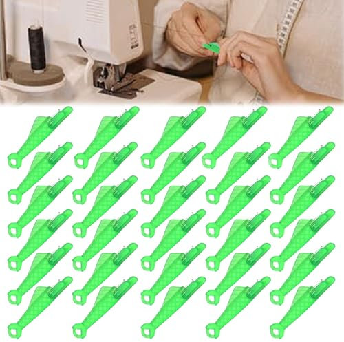 Ellxen 30 Stück Nadeleinfädler,Einfädelhilfe für Nähnadeln Nähmaschinen Zubehör Kunststoff Nähnadeln Einfädler,Threading Tool für Handnähen und Nähmaschinen DIY Crafts Sewing Needle Threaders