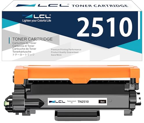 LCL TN2510 Schwarz Standardkapazität Tonerkartuschen Kompatibel für Brother TN2510 TN-2510 TN2510XL TN-2510XL für HL-L2400DW HL-L2400DWE HL-L2445DW HL-L2447DW DCP-L2620DW DCP-L2627DW (1Pack)