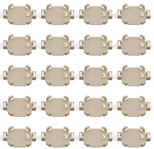 ZCZQC 20PCS Battery Mounting Base CR1616 Ultrabook Battery Holder Portable Plastic Button Battery Holder White