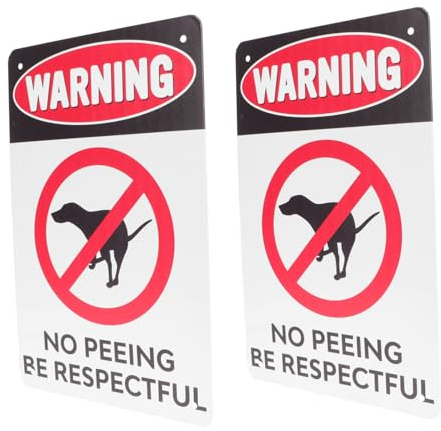 HEALLILY 2 cartelli di avvertimento senza cornice senza vintage cane di ferro di attenzione per la decorazione del giardino facile da pulire affidabile forniture di giardinaggio all'aperto