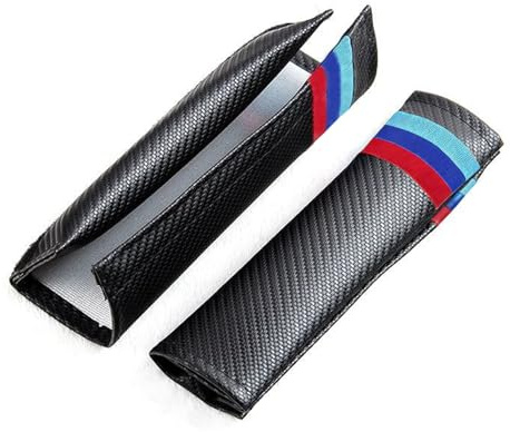 Sqxaldm 2 Imbottitura per Cintura in Nero Protezioni Comfort per Cintura di Sicurezza Auto Sicurezza Cuscino Spalla in Auto Cuscinetti Universali per Cintura Sicurezza (Carbonio - 3 colori)