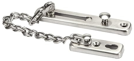 Cerradura Securi de cadena de puerta, cierre seguro para puerta del hogar, herramienta limitadora para mayor seguridad y protección (paquete de 2)