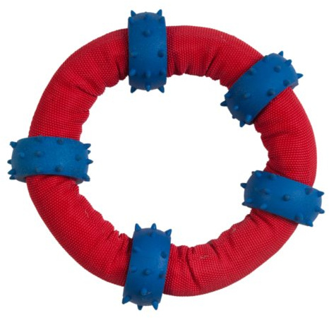 Chomper Gladiator Tuff Nylon Tug with Spike Rings Toy for Dogs