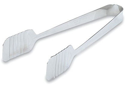Mirror Finish S/S Tender-Touch Pastry Tong, 9-1/4