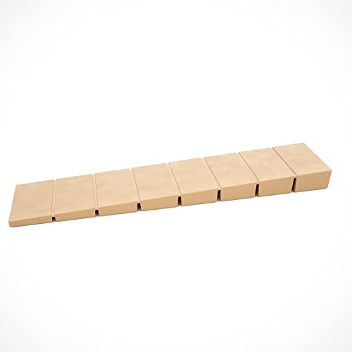 25 x sossai® Möbelkeile MKB-100 | Unterlegkeile/Ausgleichskeile aus Kunststoff mit integrierten Soll-Bruchstellen | Farbe: Beige