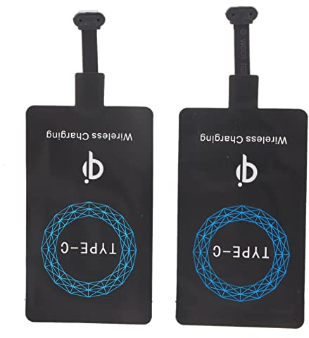 Adaptador de Cargador inalámbrico Tipo C (2 Unidades) Receptor de Carga portátil para teléfono móvil Tipo C