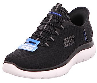 Skechers Summits High Range Herren Sneakers, Black Mesh Trim, 43 EU