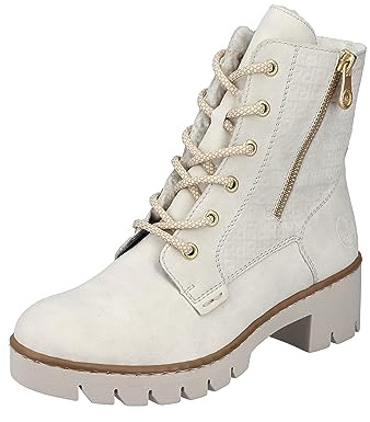Rieker Femme X5719 Bottes à Lacets, Beige, 38 EU