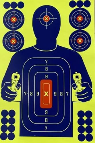 30 cm x 45 cm Criminal Splatterburst Target / Tir éclaté Jaune clair/Détection de coups sur longue distance Taille 10 pièces