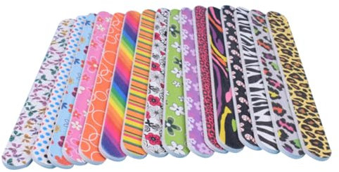 Healeved 50pezzi Unghie Creativa Manicure Lucidatura Nail Art Colori Casuali Duratura Trasportabile Utilizzare