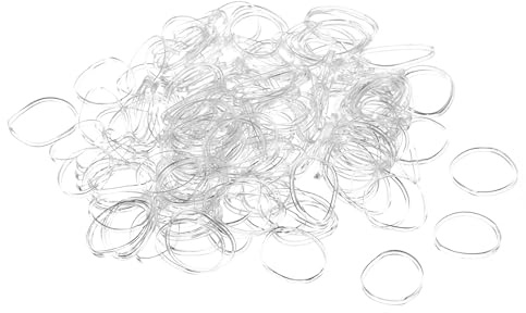 QUARKZMAN 1000 Pezzi Fascette Elastiche Estensibile Banda Gomma Chiaro 10mm x 1mm Fascette Gomma per Capelli Uso Domestico Ufficio