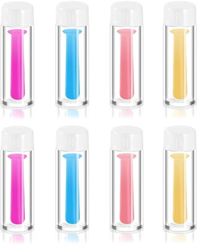 WERIGONI 8 pezzi Applicatore Lenti a Contatto Set di Strumenti per l'inserimento Della Rimozione Delle lenti a Contatto, Porta Lenti a Contatto Portatile in Silicone